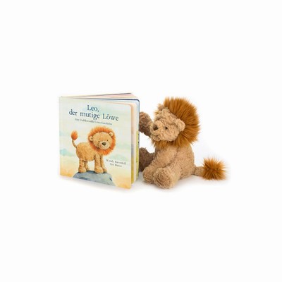 Jellycat Leo, Der Mutige Lowe Buch and Fuddlewuddle Lion Medium New Zealand | DRIJL9615